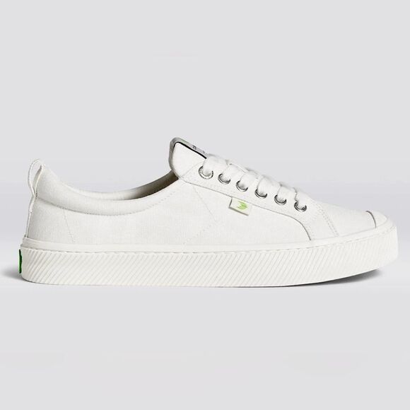 CARIUMA WHITE CANVAS SNEAKERS - Picture 1 of 8